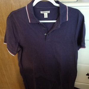 GoodThreads Men's Navy/White Trim Short Sleeve Polo Small NIB
